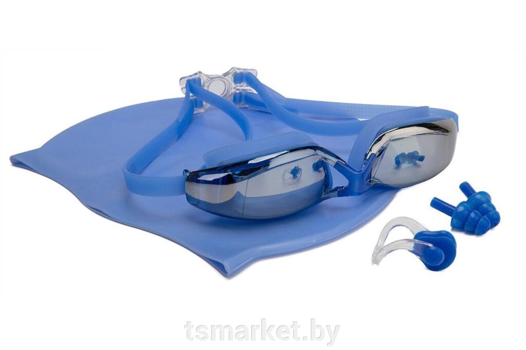 Набор для плавания: шапочка +очки+зажим для носа+беруши для бассейна от компании TSmarket - фото 1