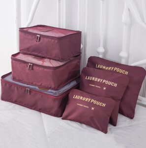 Набор дорожных органайзеров Laun Drypouch Travel 6 штук разных размеров Зеленый