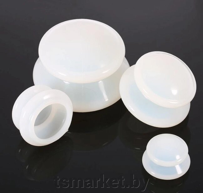Набор китайских силиконовых банок SiPL белые от компании TSmarket - фото 1