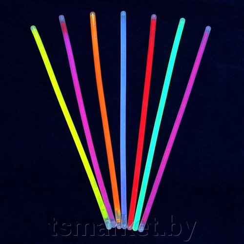 Набор неоновых палочек 10шт, флуоресцентная краска, длина 20 см