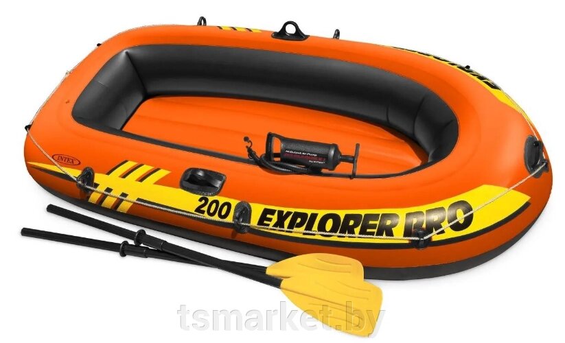 Надувная лодка Intex Explorer Pro 200 с вёслами и насосом 58357NP (196x102x33 см) 6+ от компании TSmarket - фото 1