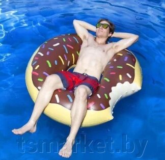 Надувной круг для плавания Пончик шоколадный, разные размеры! от компании TSmarket - фото 1