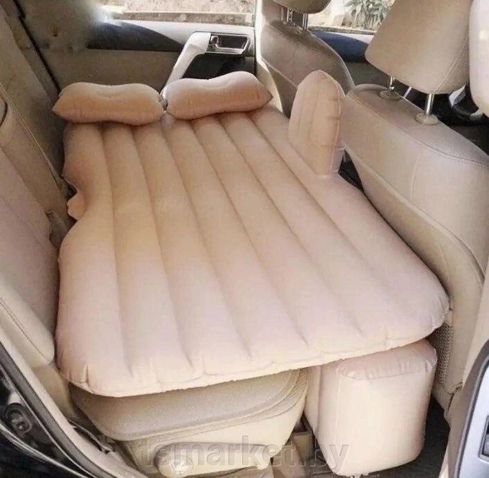 Надувной матрас в машину на заднее сиденье Car Travel Bed 135х80х10 см с насосом / Матрас для автомобиля от компании TSmarket - фото 1