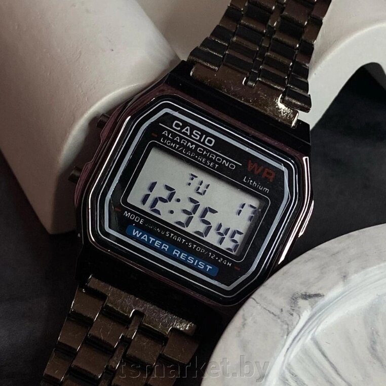 Наручные электронные часы CASIO F91W. С функцией будильника и секундомера. Разные расцветки от компании TSmarket - фото 1