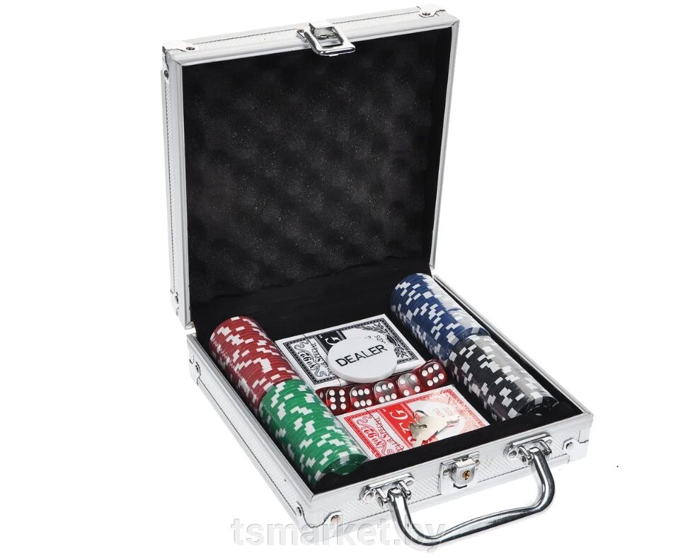 Настольная игра "покер" в чемодане от компании TSmarket - фото 1