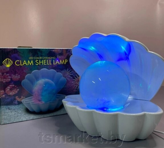 Ночник - светильник "Сокровища моря" Clam Shell Lamp (ракушка с жемчужиной) от компании TSmarket - фото 1