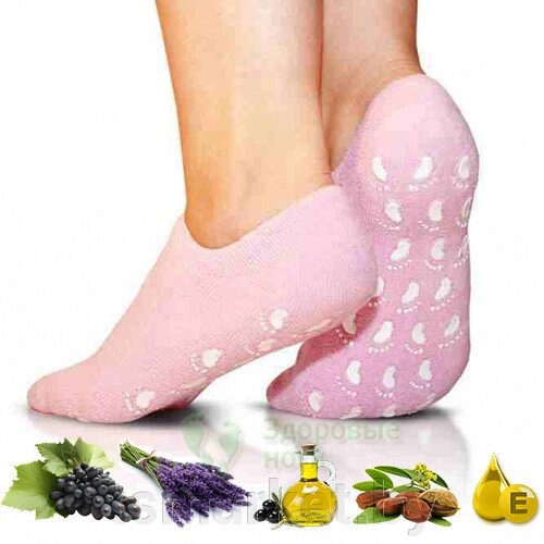 Носочки увлажняющие силиконовые гель-носочки от компании TSmarket - фото 1