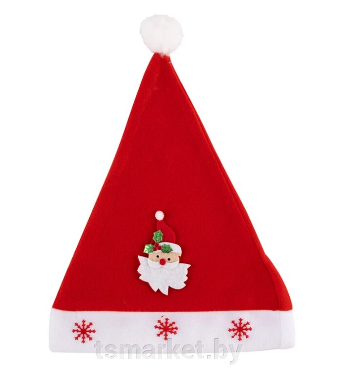 Новогодняя шапка Деда Мороза /Шапка Санта Клауса от компании TSmarket - фото 1