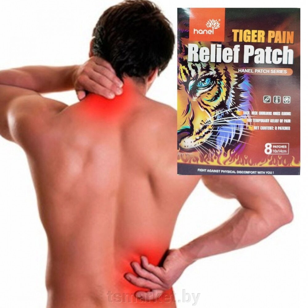 Обезболивающие пластыри Tiger Pain Relief Patch Hanel Patch Series (8 шт, 10х14см) от компании TSmarket - фото 1
