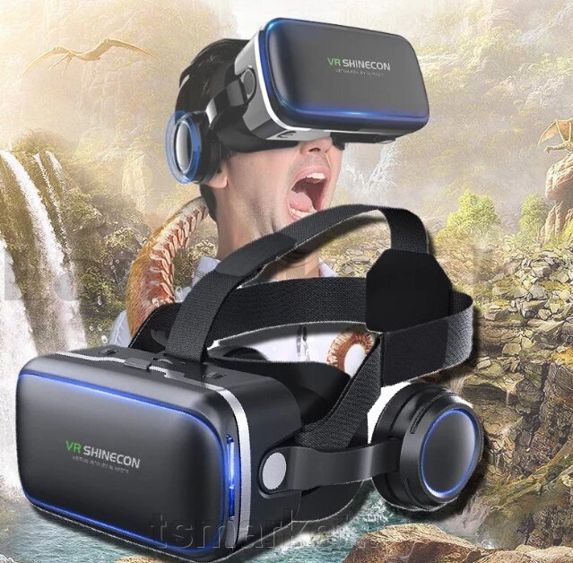 Очки виртуальной реальности 3 D VR Shinecon 6.0 с наушниками от компании TSmarket - фото 1
