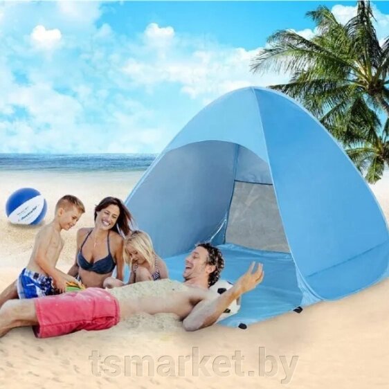 Палатка трехместная автоматическая XL 200 х 165 х 130 см. / тент самораскладывающийся для пляжа, для отдыха от компании TSmarket - фото 1