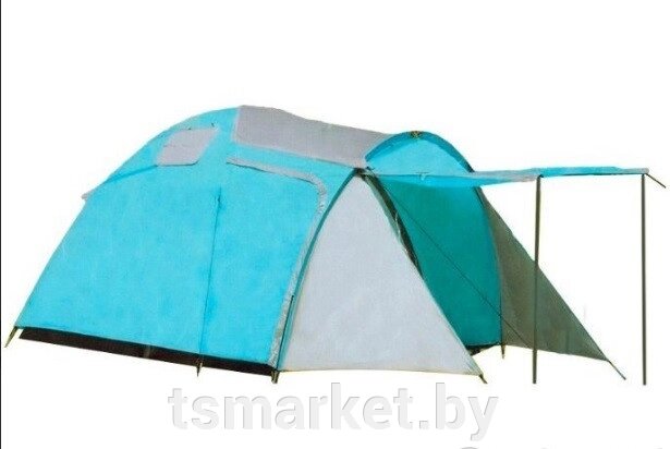 Палатка туристическая LanYu 1607 4-х местная 210+200х230х165 см тамбур+навес от компании TSmarket - фото 1