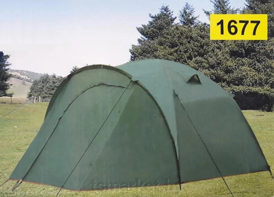 Палатка туристическая LanYu 1677 3-х местная 210+110х210х145 см от компании TSmarket - фото 1
