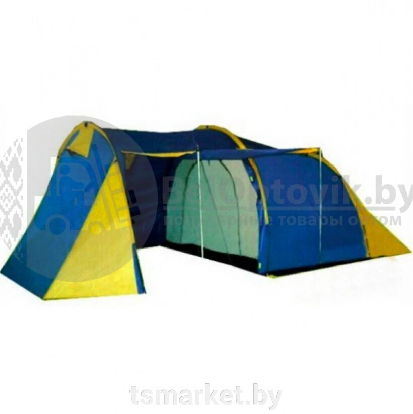 Палатка туристическая LanYu 1710 4-х местная 220+140+80х240х170(135) см с тамбуром Комфорт+ от компании TSmarket - фото 1
