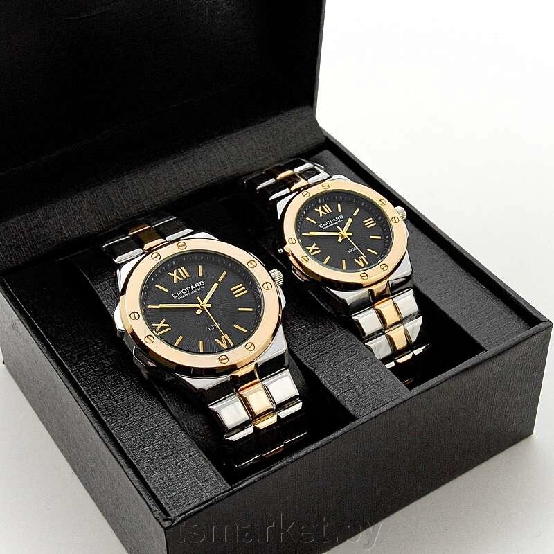 Парные часы для влюбленных CHOPARD A332G в подарочной коробке от компании TSmarket - фото 1