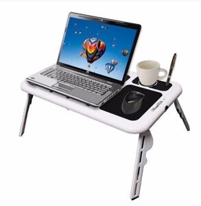Портативный складной столик для ноутбука E-Table LD09 (постельный стол Е-тейбл) подставка для ноутбука с 2-мя