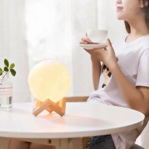 Увлажнитель воздуха USB MOON LAMP Humidifier 3D  с функцией ночника 880 ml