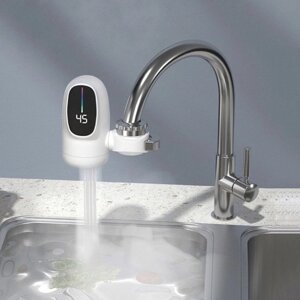 Водонагреватель проточный с установкой на кран с отображением температуры нагрева воды ZSW-D03 / Кран - водона