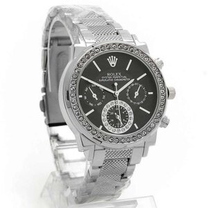Шикарные женские часы в cтиле Rolex 6890G Серебро 3 варианта