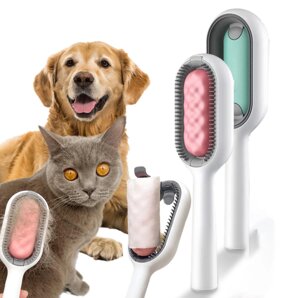 SPA расческа для кошек и собак Pet cleaning hair removal comb 3 в 1 / Скребок для удаления шерсти