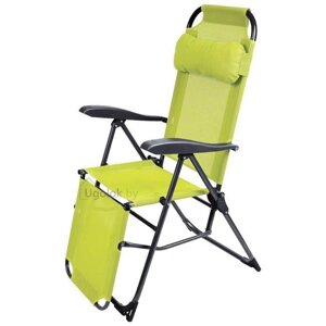 Кресло-шезлонг складное NIKA К3 с подножкой лимонный (К3/Л)