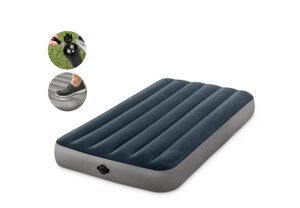 Матрас надувной с 2 насосами Intex Single-Hight 191x99x25 см (