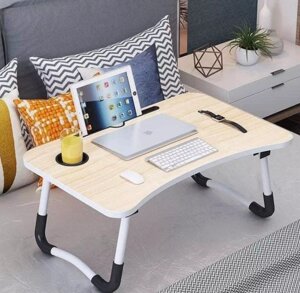 Складной стол (столешница) трансформер для ноутбука / планшета с подстаканником Folding Table, 59х40