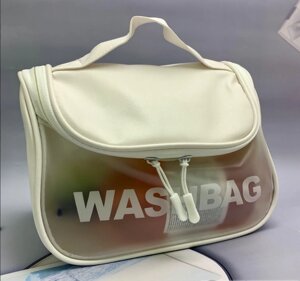 Прозрачная дорожная косметичка Washbag для путешествий с ручкой