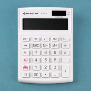 Калькулятор настольный 12 разр. "Darvish" 105*146*25мм белый