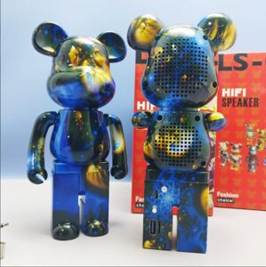 Беспроводная креативная Bluetooth колонка Мишка «BEARBRICK» LS-02 (Bluetooth колонка, FM-радио, USB, микрофон)