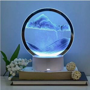 Лампа- ночник "Зыбучий песок" с 3D эффектом Desk Lamp (RGB -подсветка, 7 цветов) / Песочная картина