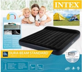 Матрас надувной с подголовником Intex Pillow Rest Classic, 191*137*25 см (64142)