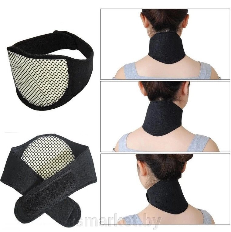 Шейный бандаж с магнитами Self heating neck guard band Черный - особенности