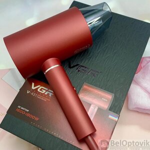 Профессиональный фен для сушки и укладки волос VGR V-431 VOYAGER 1600-1800W (2 темп. режима, 2 скорости)
