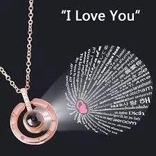 Кулон -признание в любви на 100 языках "I love You" 