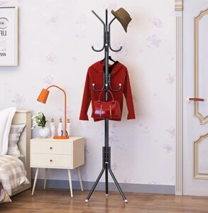 Напольная металлическая вешалка - стойка на 12 крючков COAT RACK для верхней одежды, сумок, шляп, зонтов