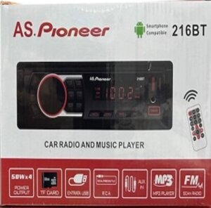 Автомобильная магнитола AS. Pioneer 216BT с Bluetooth и пультом д/у