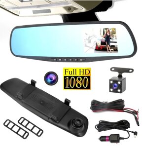Видеорегистратор 2 камеры Vehicle Blackbox DVR FULL HD 1080P