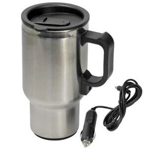 Термокружка с подогревом от прикуривателя ELECTRIC MUG STAINLESS STEEL 140Z