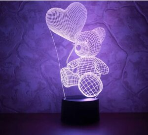 3 D Creative Desk Lamp (Настольная лампа голограмма 3Д)