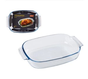 Форма для запекания IDEALE, 2 л, с ручками, прямоугольной формы, из боросиликатного стекла