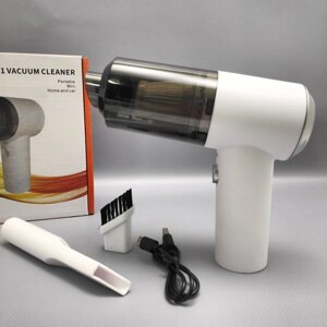 Портативный вакуумный мини пылесос для авто и дома 2 in 1 Vacuum Cleaner (2 насадки)
