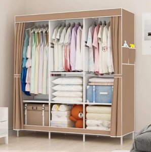 Складной шкаф Storage Wardrobe mod. 88130 130 х 45 х 170 см. Трехсекционный/ Цвет-Серый