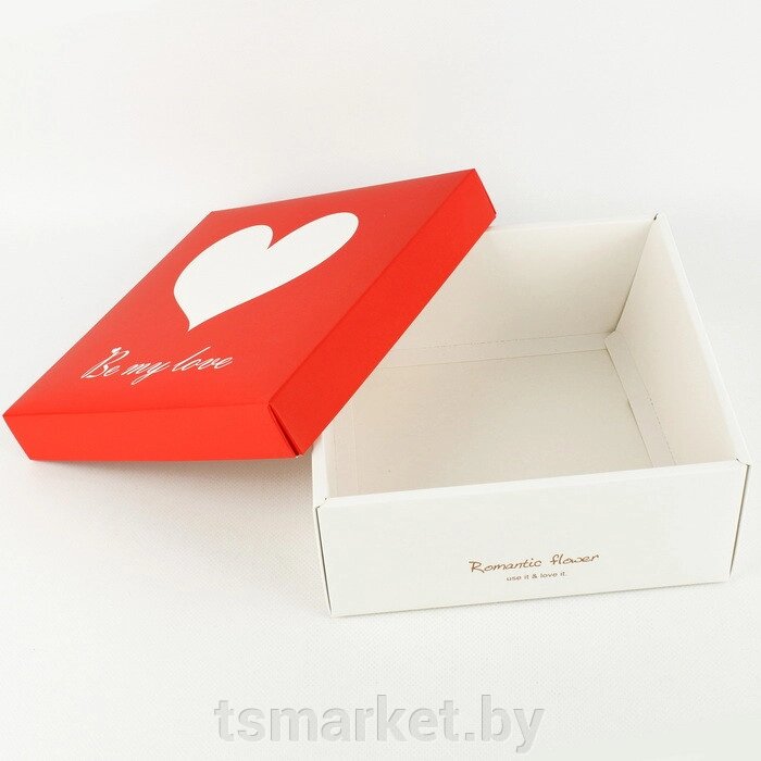 Подарочная коробочка с сердцем "Be my love" (Будь моей любовью) 23,5*23,5,5*9,5 см. от компании TSmarket - фото 1
