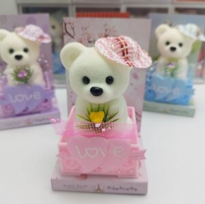Подарочный Мишка с розой Love в коробке Happy Life / Сувенир на праздник
