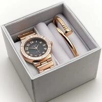 Подарочный набор для женщин  часы + браслет крафтовой коробочке от компании TSmarket - фото 1