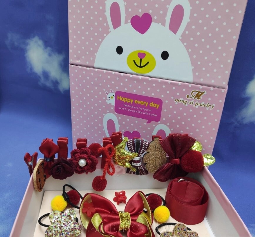 Подарочный набор заколок Happy Every Day 18в1 Семь расцветок от компании TSmarket - фото 1