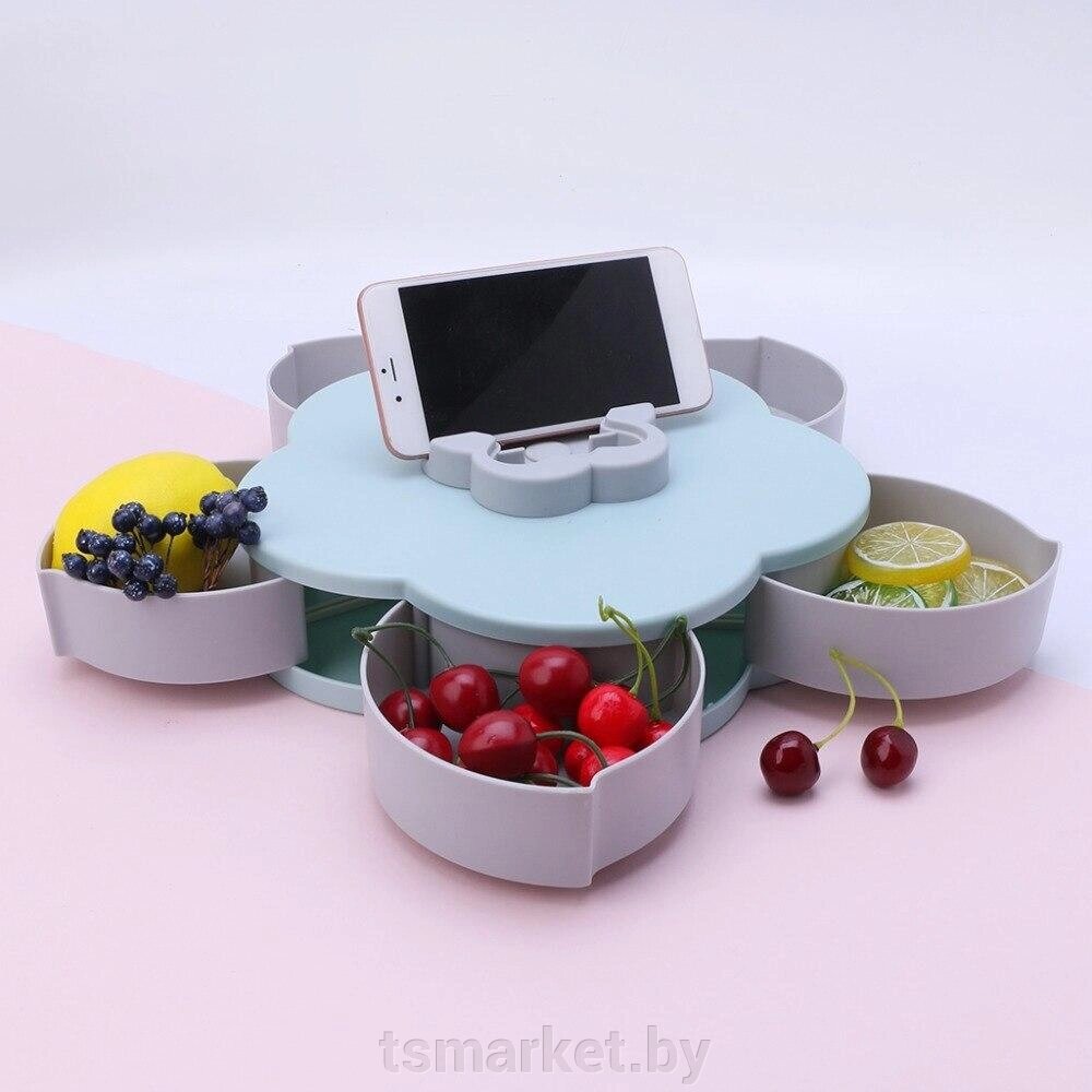 Поднос-органайзер вращающийся "Лепесток" для конфет, снеков, сухофруктов Flower Candy Box от компании TSmarket - фото 1