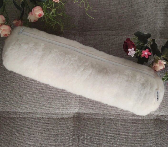 Подушка валик из натуральной овечьей шерсти Lanatex от компании TSmarket - фото 1