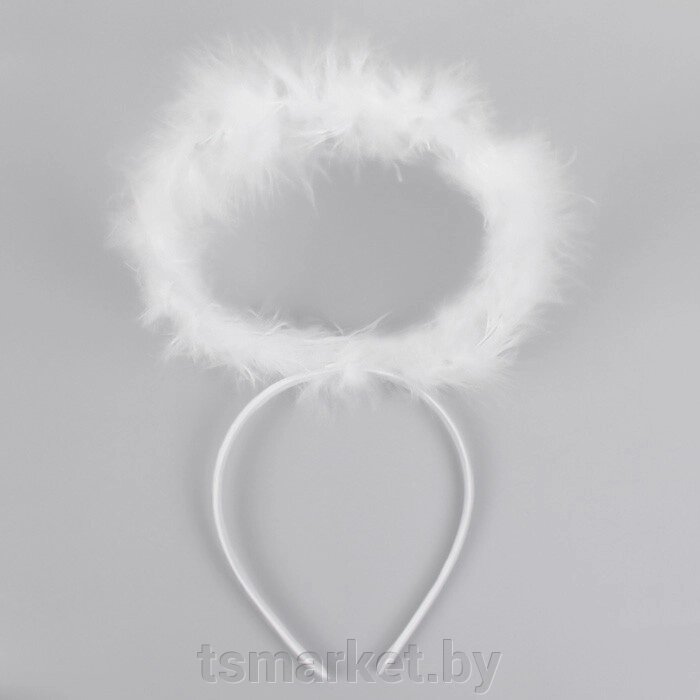 Праздничное украшение ободок "Ангел"Белая аура от компании TSmarket - фото 1